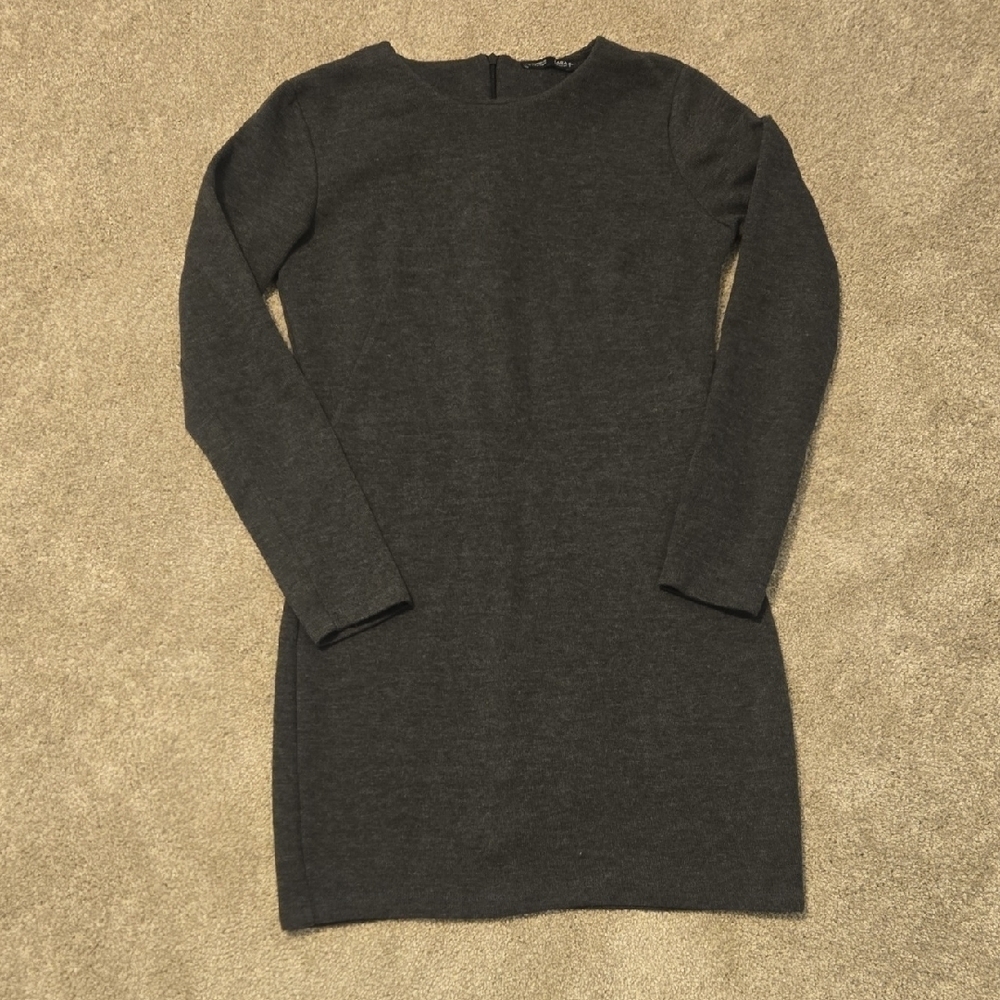 Zara Dark Gray Knit Dress Size XSmall To Small